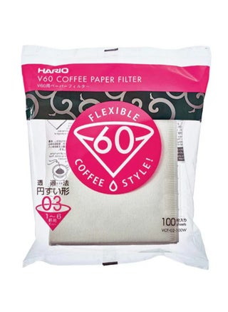 هاريو V60 فلاتر قهوة ورقية، مقاس 03، أبيض، غير مبوب - pzsku/Z1ABA9DFF6EB6AADD5917Z/45/_/1723056013/4f4e74df-5752-4179-86e4-464fb49556af