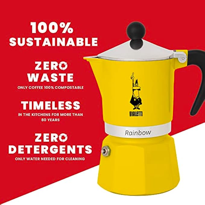 بياليتي قوس قزح كافيتييرا كولوراتا ألومينيو جيالو 3 تازي - Image 5