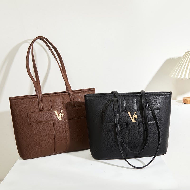 Large Capacity PU Leather Tote Bag for Women - Image 2
