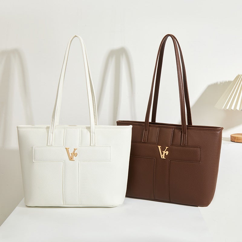 Large Capacity PU Leather Tote Bag for Women - Image 3