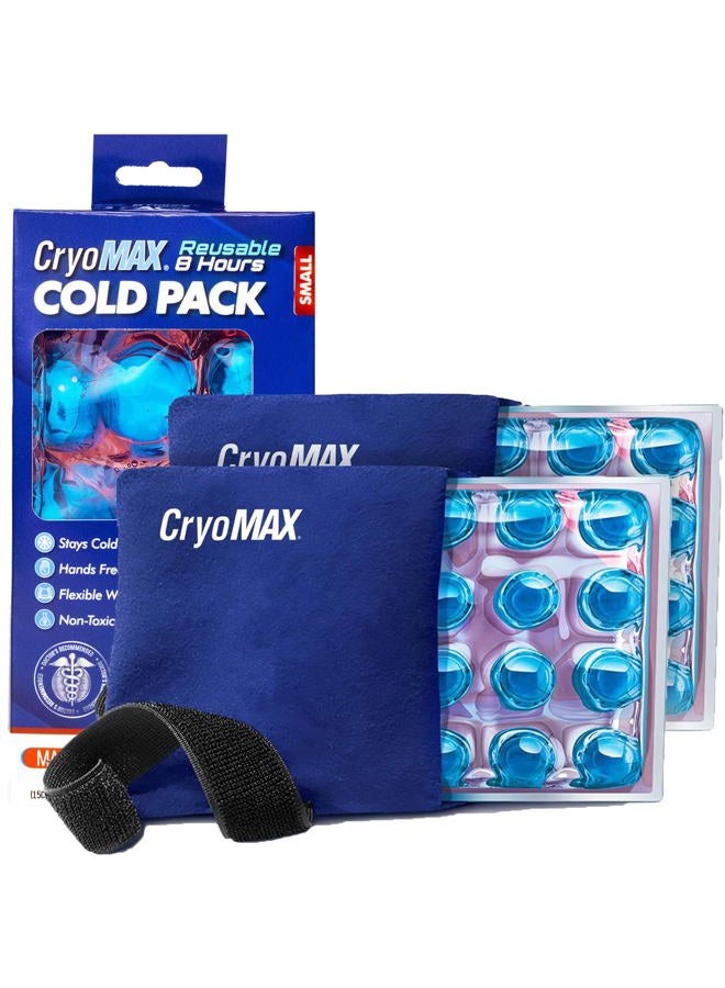 CryoMax حزمة باردة، قابلة لإعادة الاستخدام، علاج بارد لمدة 8 ساعات، صغيرة، 6" × 6" (عبوة من 2) - Image 1