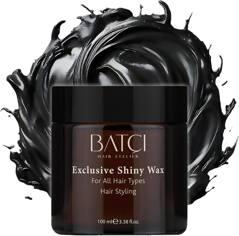 High strength upgraded material Batci Exclusive Shiny Wax Long-Lasting Radiant Shine Hair Wax, 100ml Simplified versatile design - Image 1