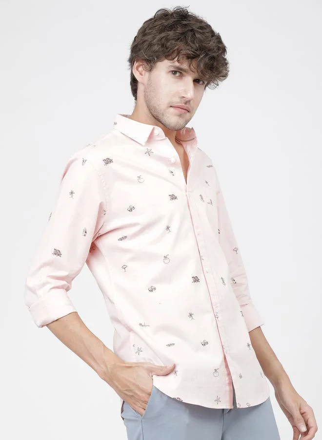 HIGHLANDER HIGHLANDER All Over Print Shirt with Long Sleeves