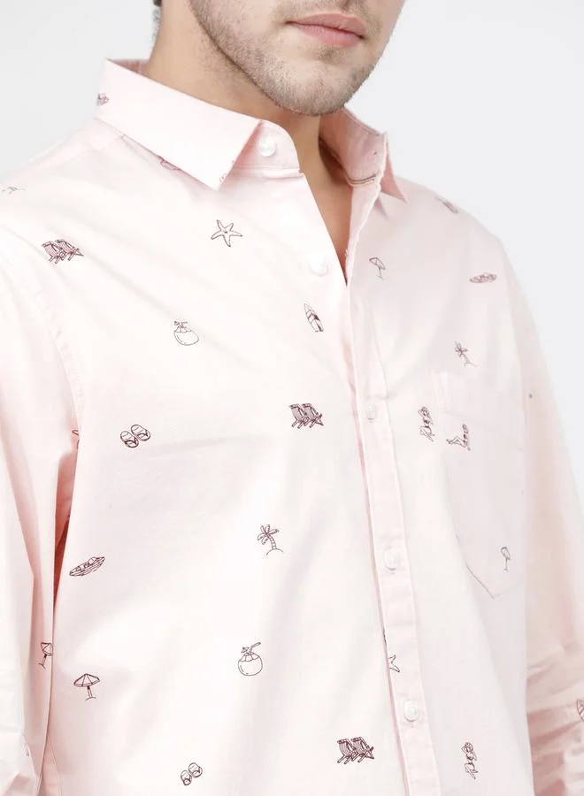 HIGHLANDER HIGHLANDER All Over Print Shirt with Long Sleeves