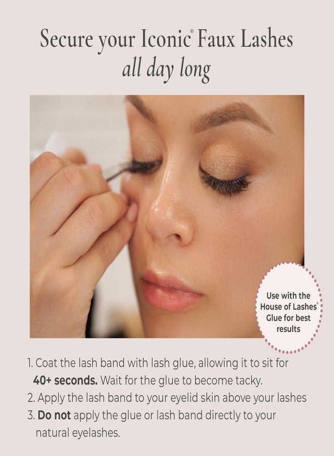 House of Lashes Iconic False Eyelashes - Comfortable Fake lashes for Bold Daring Look, Easy and Reusable Faux Mink Lashes for All Eye Shapes - Image 5