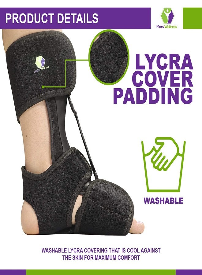 MARS WELLNESS Comfort Dorsal Night Splint - Pain Relief from Plantar Fasciitis, Drop Foot, and Achilles Tendinitis - Small/Medium - Image 2