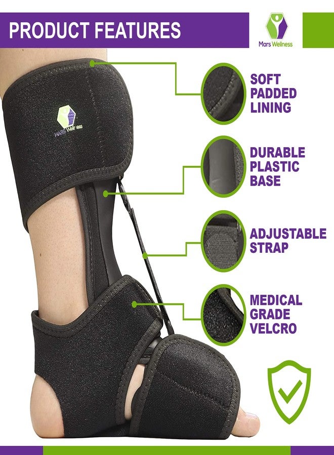 MARS WELLNESS Comfort Dorsal Night Splint - Pain Relief from Plantar Fasciitis, Drop Foot, and Achilles Tendinitis - Small/Medium - Image 3
