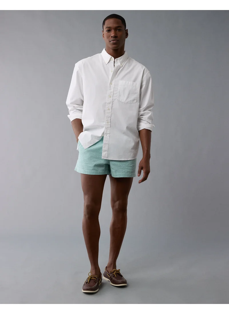 امريكان ايجل AE Everyday Poplin Striped Button-Up Shirt