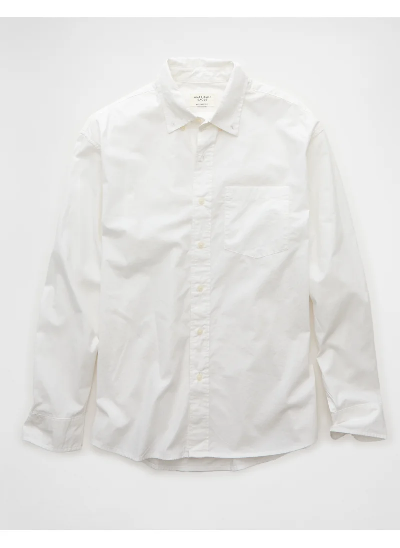 امريكان ايجل AE Everyday Poplin Striped Button-Up Shirt