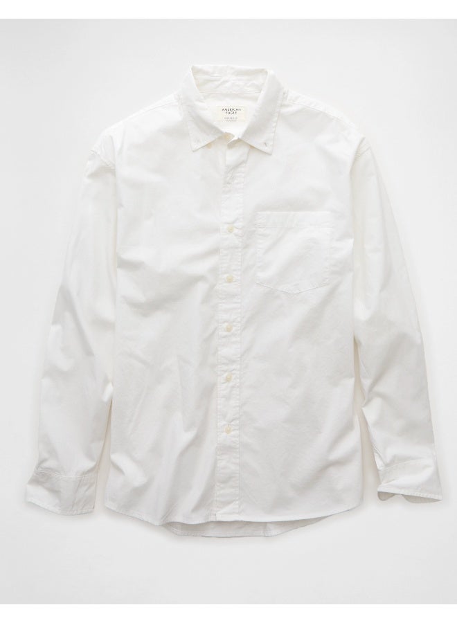 American Eagle AE Everyday Poplin Striped Button-Up Shirt  - Image 4