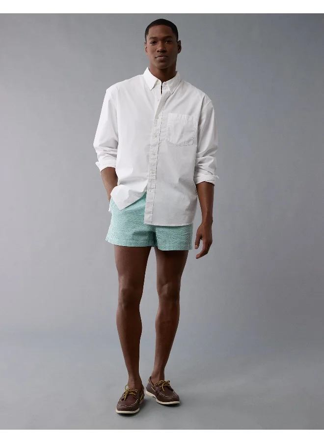 American Eagle AE Everyday Poplin Striped Button-Up Shirt