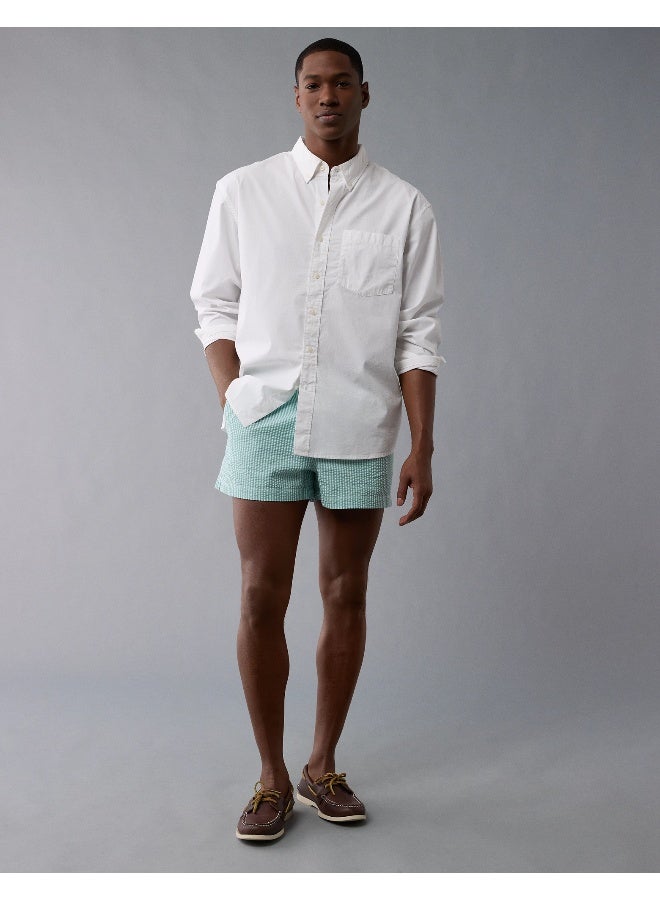 American Eagle AE Everyday Poplin Striped Button-Up Shirt  - Image 1