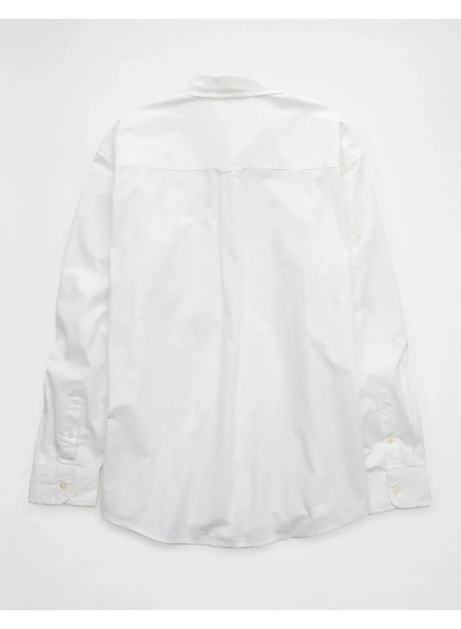 American Eagle AE Everyday Poplin Striped Button-Up Shirt