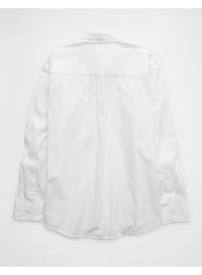 American Eagle AE Everyday Poplin Striped Button-Up Shirt  - Image 2