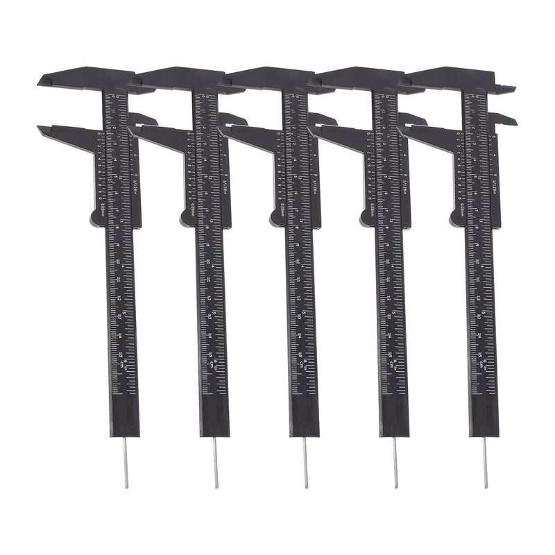 5Pcs Plastic Vernier Caliper Double Scale Measuring Tool for Jewelry Bead Wire Rings - Image 2
