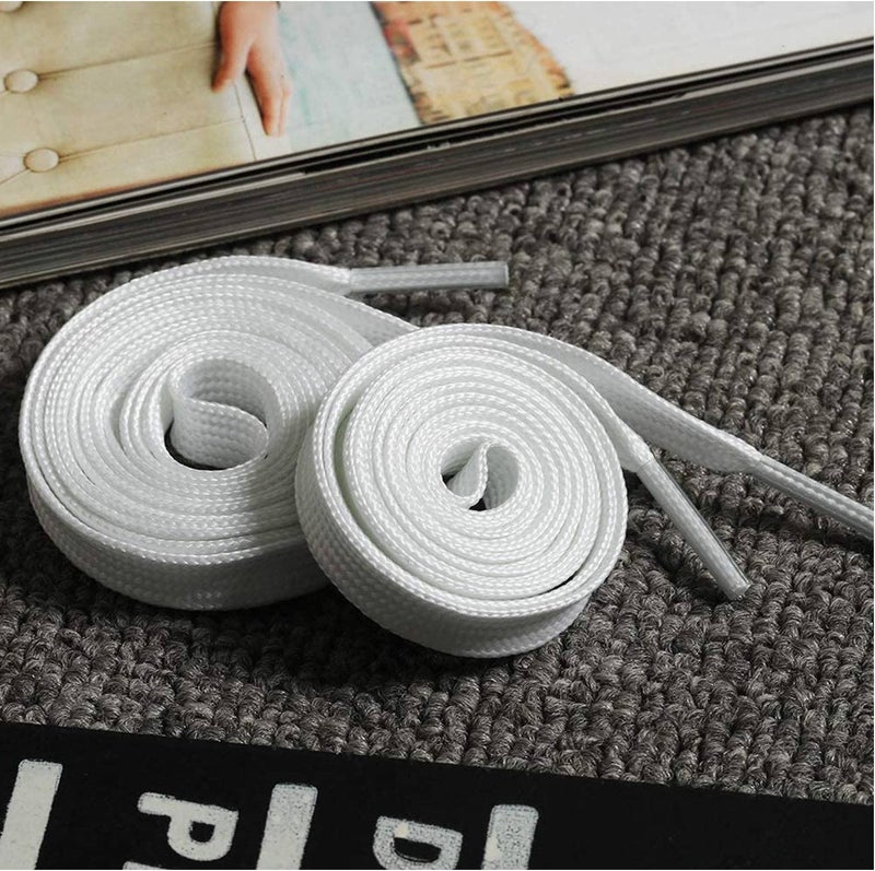 Lify Luminous Shoelace Athletic Sport Flat Shoe Laces Glow in The Dark Night- White- 1 Pair - Image 3