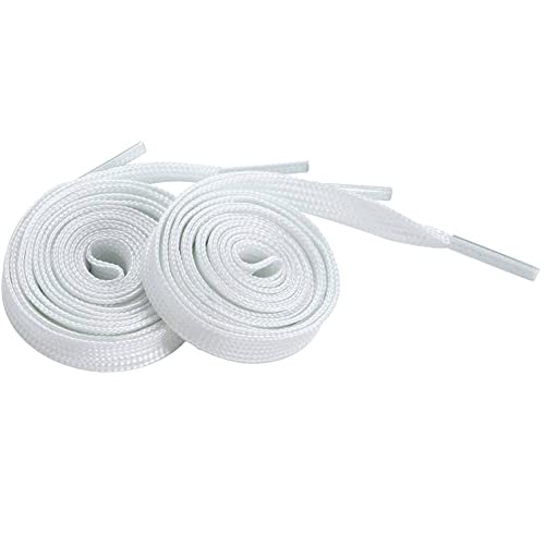 Lify Luminous Shoelace Athletic Sport Flat Shoe Laces Glow in The Dark Night- White- 1 Pair - Image 1