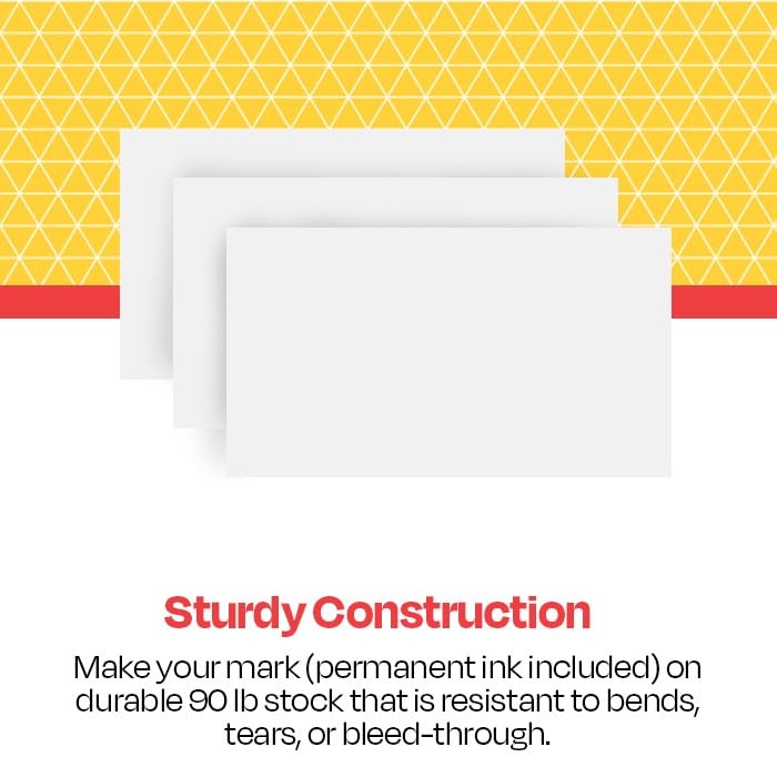 School Smart Unruled Index Cards, 4 x 6 Inches, White, Pack of 100 - Image 2