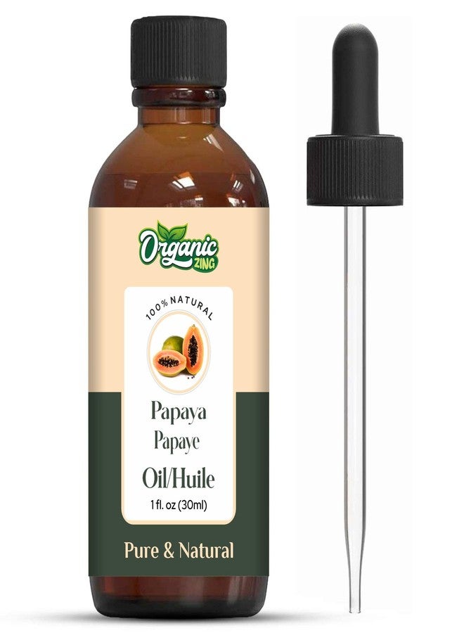 Organic Zing Papaya (Carica Papaya) Oil | Pure & Natural Carrier Oil for Massage, Skincare & Hair care- 30ml/1.01fl oz