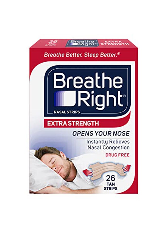 Breathe Right - Extra Strength, Tan Nasal Strips - 26 Count - Image 1