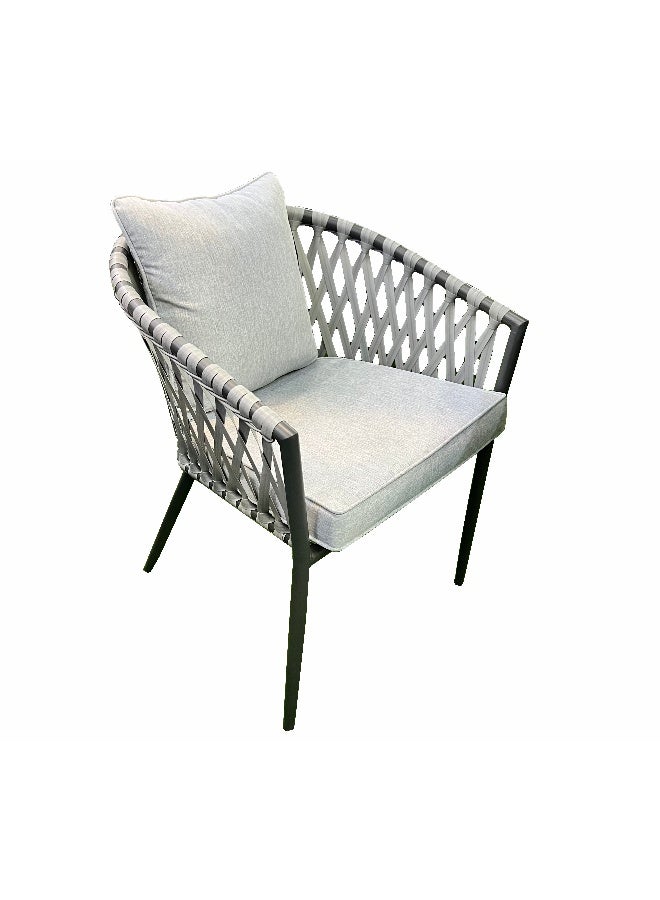 Oasis Casual GREY COLOR STEEL DINING SET WITH CUSHIONS - Image 2