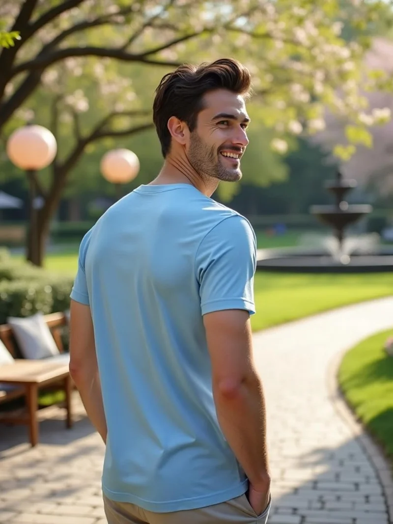 NOBERO  Men's Cotton Regular Fit T-Shirt in Blue for Men | Best Price UAE