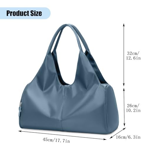 Forestfish Yoga Gym Bag For Women With Shoes Compartment & Wet Dry Storage Pockets Lightweight Duffel Bag, Navy - Image 2