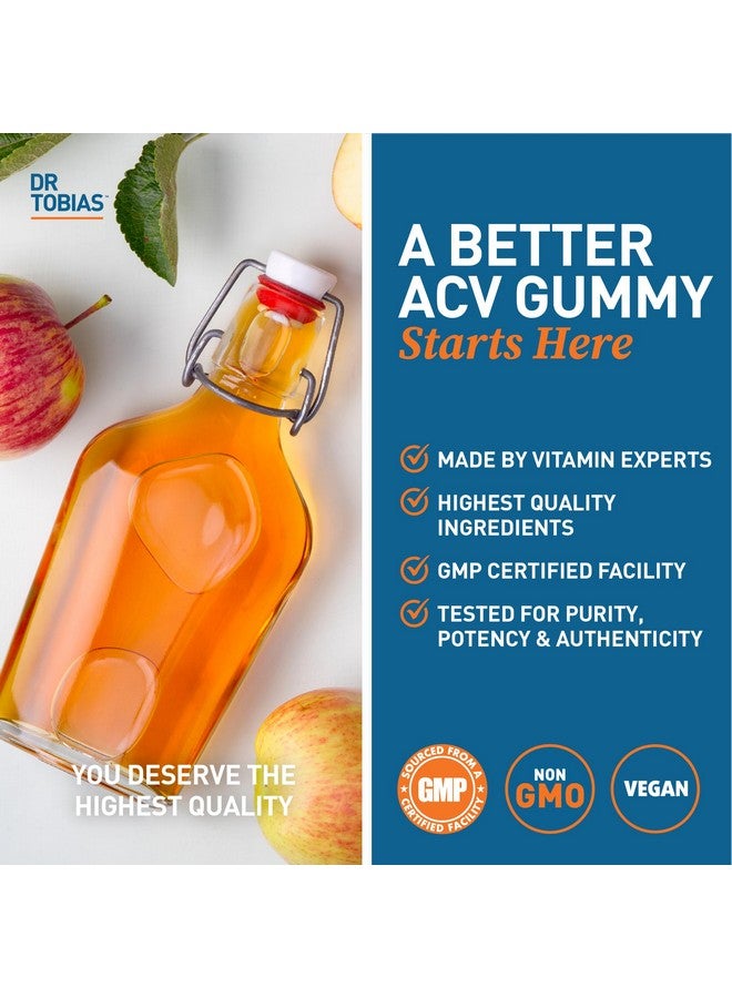 Dr. Tobias Dr. Tobias Apple Cider Vinegar Gummies, Includes 500 mg Apple Cider Vinegar with Mother, Folate, B12 & Iodine, Supports Gut Health, Cleanse & Detox, Vegan, Gluten-Free, 60 Gummies  - Image 5