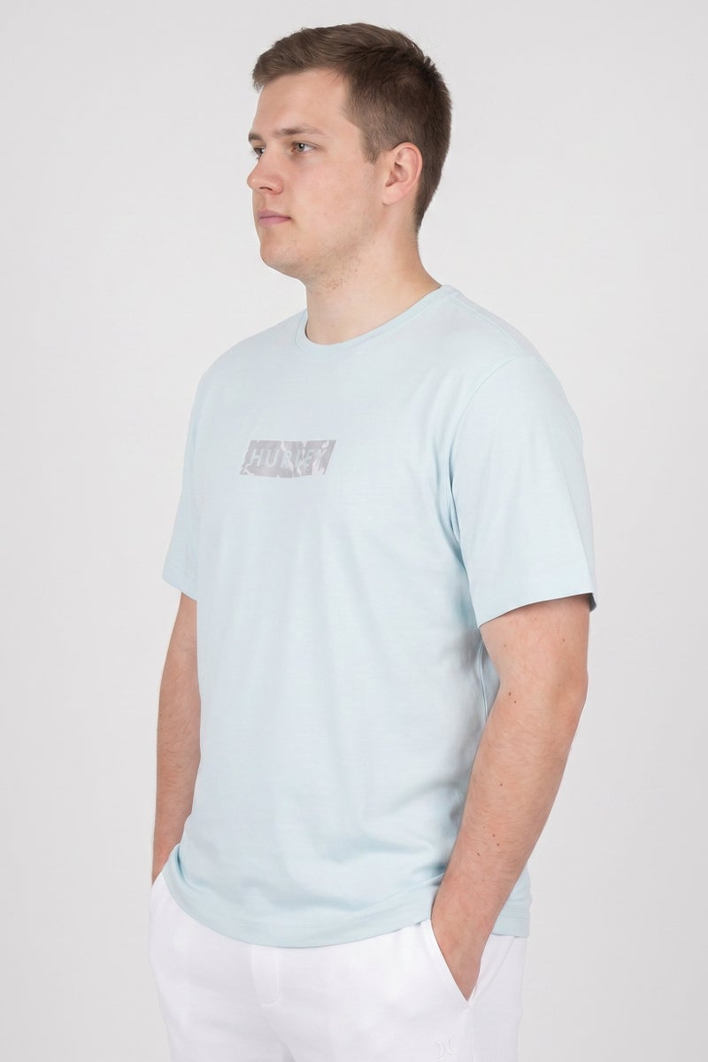 Hurley Men Sportswear Fit Short Sleeve Outdoor T-Shirt, Light Green - Image 3