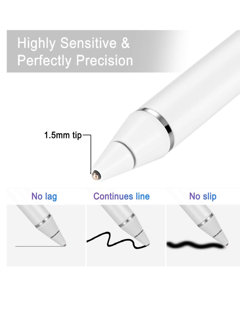 Houmt - Active Stylus Pen Compatible for iOS And Android Touch Screens Pencil with Dual Touch Function Rechargeable Stylus for iPad iPad Pro iPhone Cellphone Samsung Tablet Drawing And Writing - Image 1