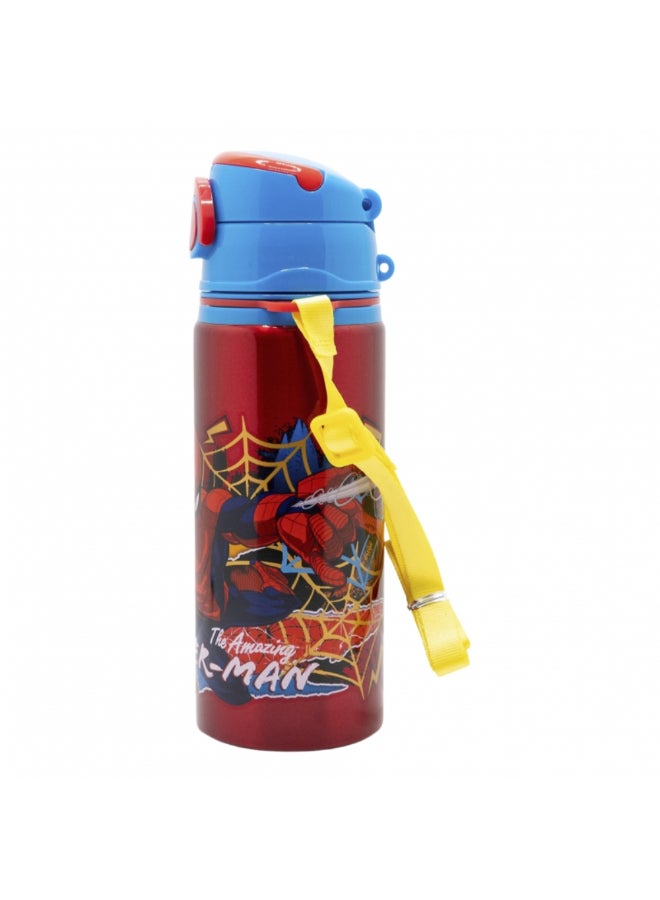 ستور زجاجة ماء قابلة للطَي من الألمنيوم بتصميم سبايدرمان المذهل مع حزام متعددة الألوان سعة 730 مل 83558 - Image 2