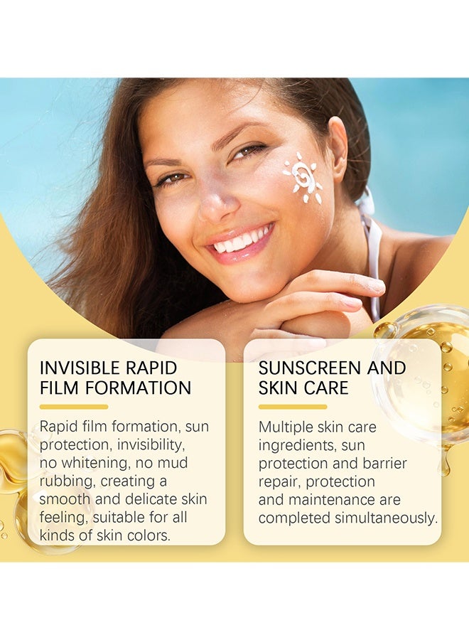 Zyvarn Daily Invisible Lightweight Sunscreen With Broad Spectrum SPF 40, Clear Face Sunscreen, Invisible Sunscreen For Face, Makeup Primer, Lightweight Daily Face Sunscreen, Oil Free, Lightweight & Fast Absorbing, Water & Sweat Resistant Daily Sun Defense, 50ml - Image 4