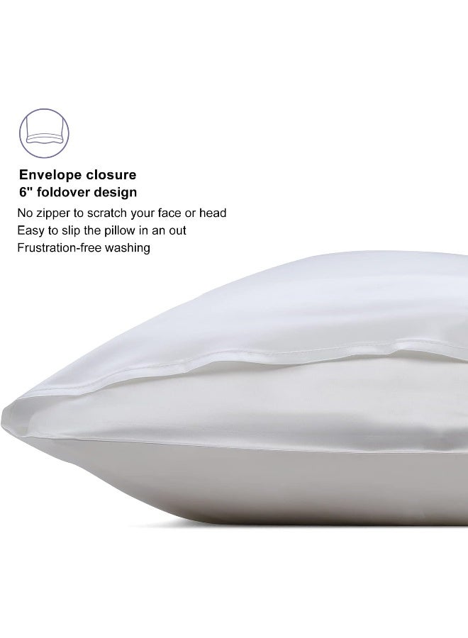 ALASKA BEAR Queen Silk Pillowcase and Random Color Silk Scrunchie Gift Set ALASKA BEAR Hypoallergenic Pillow Cases for Acne Prolong Hairstyles, Eyelashes & Extensions (1pc, Red Burgundy) - Image 2