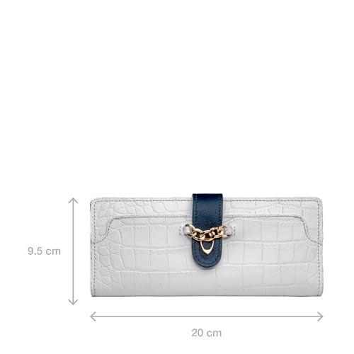 Hidesign Men Leather Wallet- White M Blue - Image 2