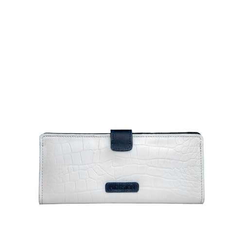 Hidesign Men Leather Wallet- White M Blue - Image 3