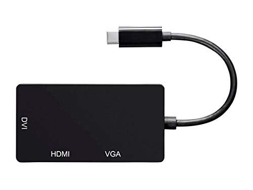 Monoprice USB Type-C to 4K HDMI, Single Link DVI, and VGA Passive Adapter,6in Cable Length, Black - Consul Series - Image 5