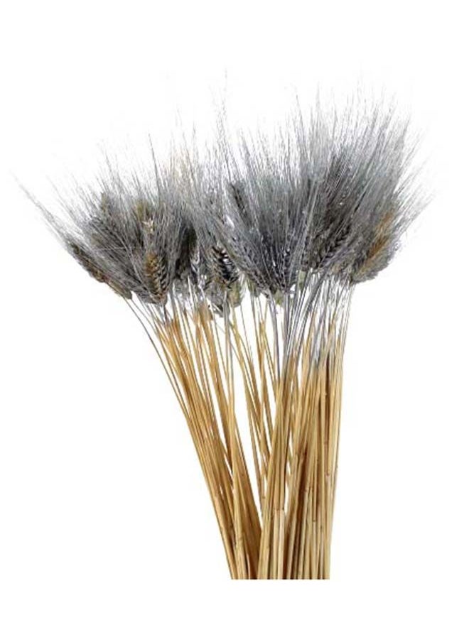 Generic Dried Wheat Flowers Sheaves Grass Bouquet Bundle (Silver, 100 Pieces)  - Image 1