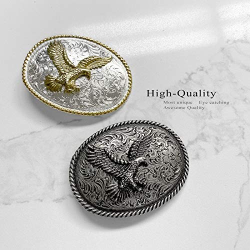 Belts.com H8170 Western American Eagle Belt Buckle Fits 1-1/2"(38mm) Belt (Antique Silver) - Image 5