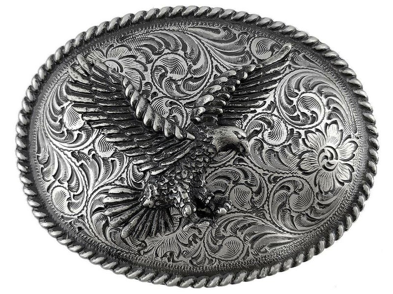 Belts.com H8170 Western American Eagle Belt Buckle Fits 1-1/2"(38mm) Belt (Antique Silver) - Image 1