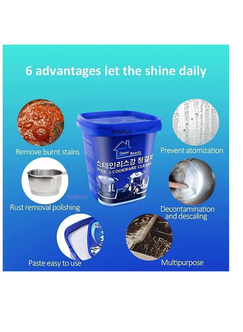 معجون تنظيف الفرن واواني الطهي من الستانلس ستيل، متعدد الاغراض 500 غرام - Image 3