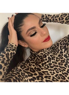 La Catrina La Catrina Matte Eyeshadow Palette, 9 Color Nude Eyeshadow Palette Matte, Black Natural Metallic Eyeshadow Makeup Powder, High Pigmented Gold Dark vegan eyeshadow Makeup - Leopard  - Image 4