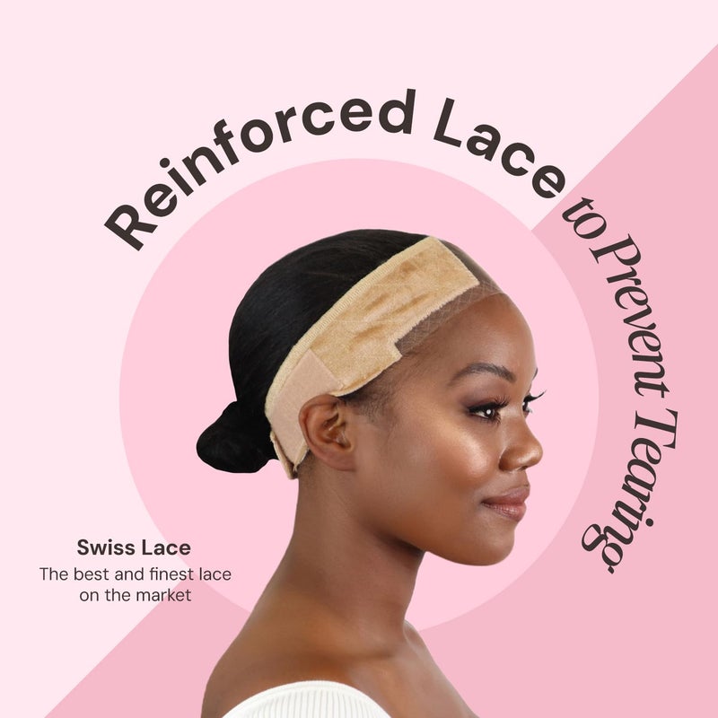 MILANO COLLECTION Wigrip, Premium Lace Wig Band for Women, Fully Adjustable & Reinforced Lace Wig Grip Band by Hairline, Comfortable and Secure Glueless Velvet Headband, Chocolate Brown - Image 3