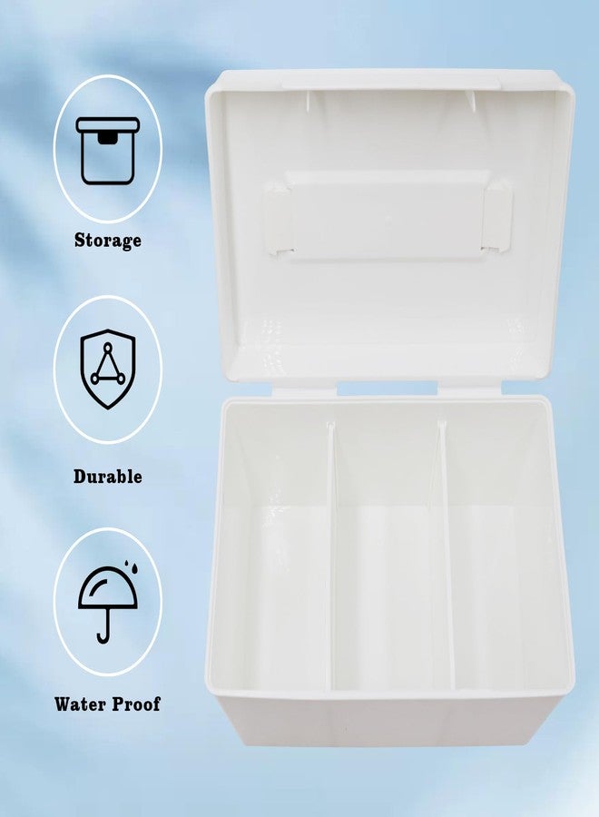 MHLLGN White Plastic Tampon Holder, Bathroom Organizer with Handle, Feminine Product Organizer, Tampon Case - Image 3