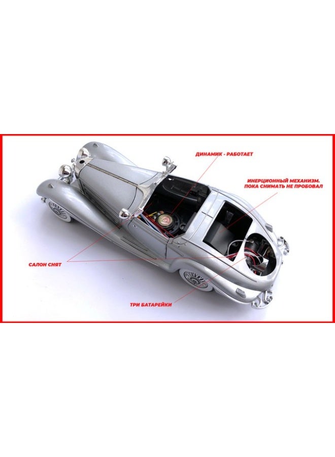 Die-cast Car Mercedes-Benz 500K Vintage Car Model Special Car - Image 4