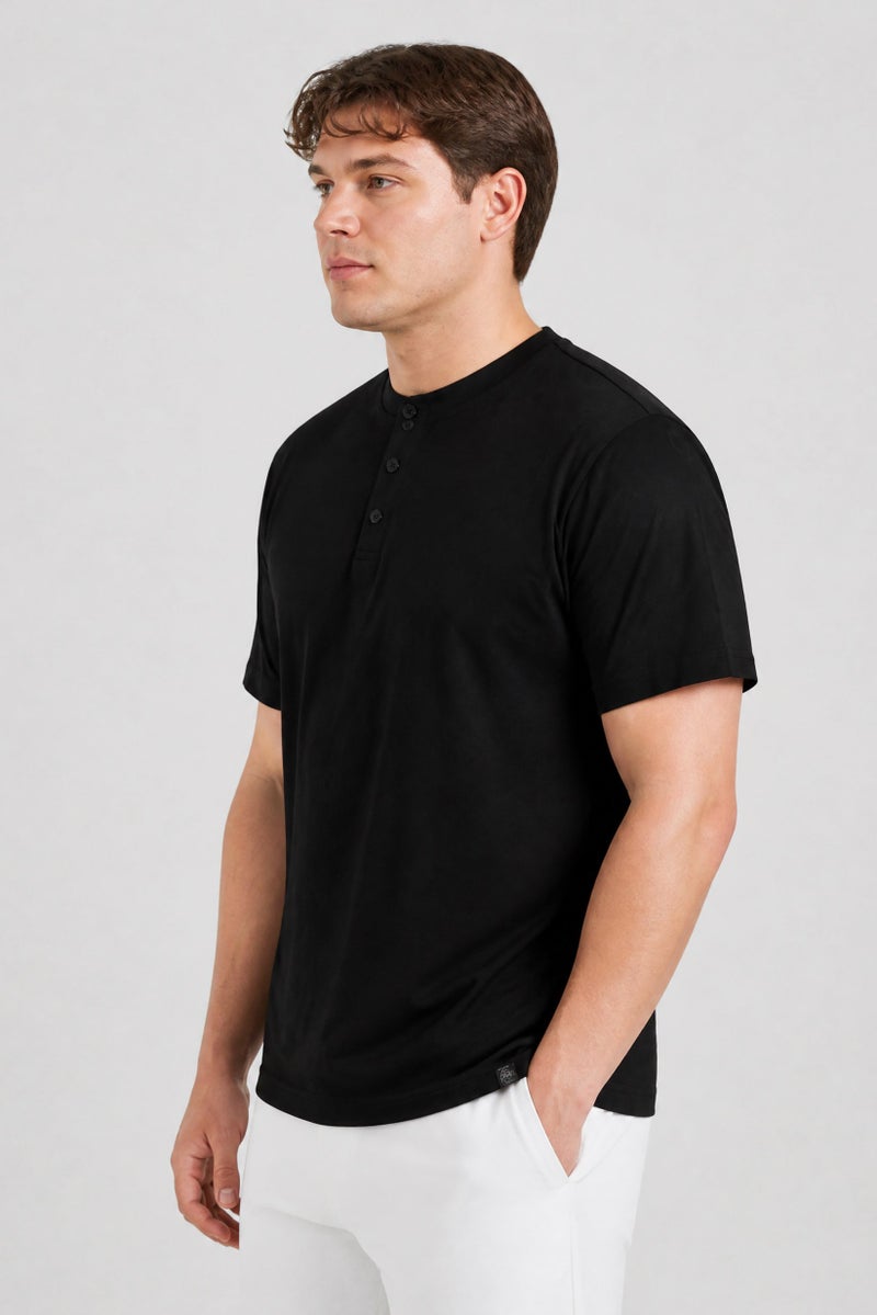 Gaiam Men Slim Fit Short Sleeve Training T-Shirt, Black - Image 3