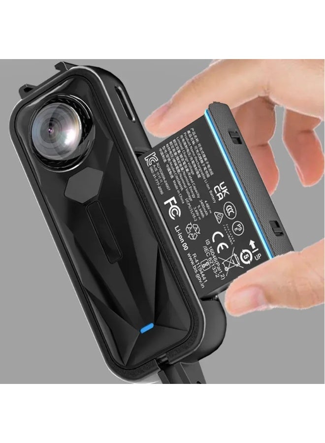 O Ozone Protective Case for Insta360 X5 |Camera Frame Cage with Adapter Mount & Screw Anti-Scratch Durable Housing Shell |Cold Shoe Mount & 1/4” Tripod Hole - Image 5