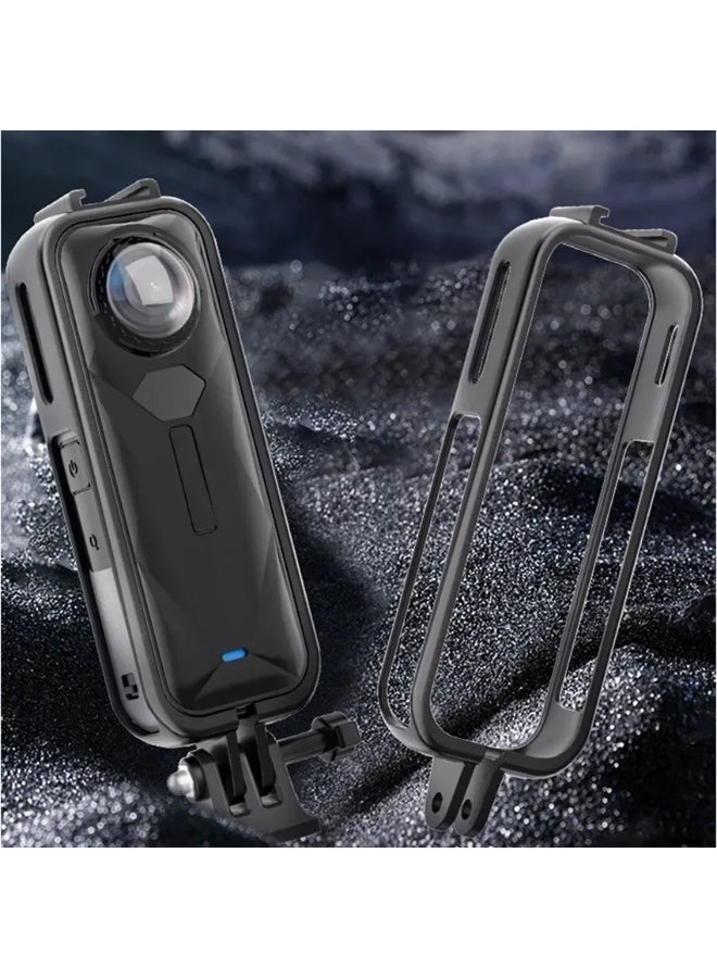 O Ozone Protective Case for Insta360 X5 |Camera Frame Cage with Adapter Mount & Screw Anti-Scratch Durable Housing Shell |Cold Shoe Mount & 1/4” Tripod Hole - Image 3