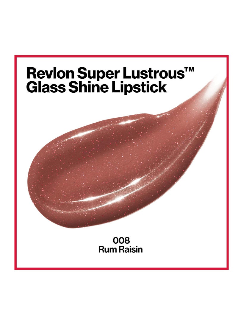 Revlon Super Lustrous Glass Shine Lipstick 008 Rum Raisin - Image 3