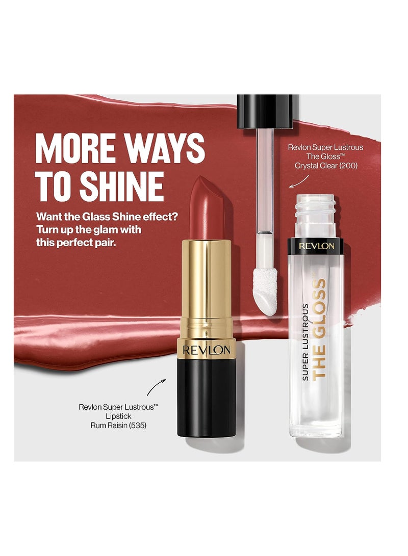 Revlon Super Lustrous Glass Shine Lipstick 008 Rum Raisin - Image 2