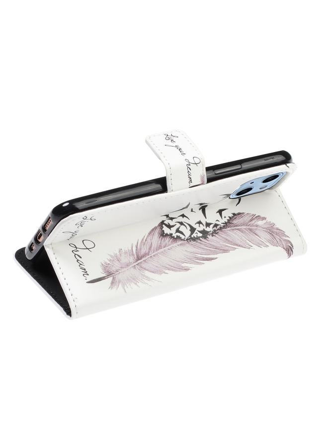 Zaboon Case For iPhone 13 Pro Max Oil Embossed 3D Drawing Leather Phone Case - Image 5